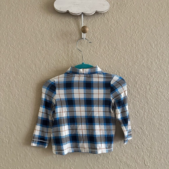 ♥️$10 FLASH SALE♥️ Angel Dear Viscose Bamboo Plaid Top NWT 3-6M - Picture 2 of 3